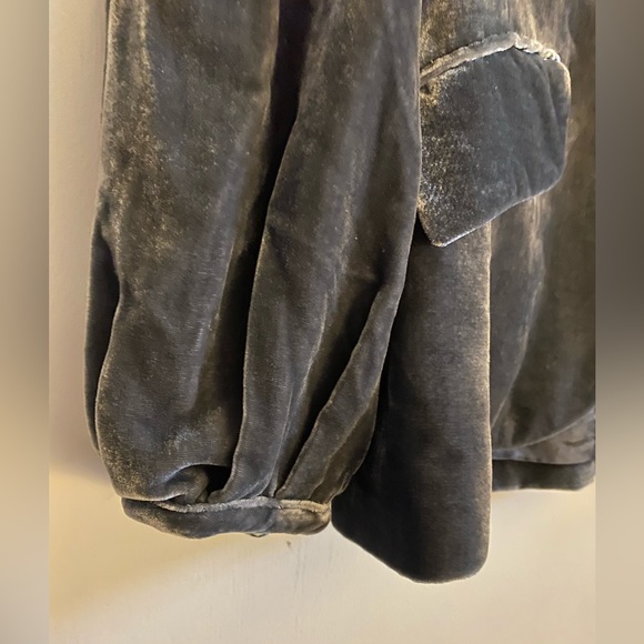 Slate Grey Velvet Laundry by Shelli Segal Blazer - Size 6 - Picture 4 of 6